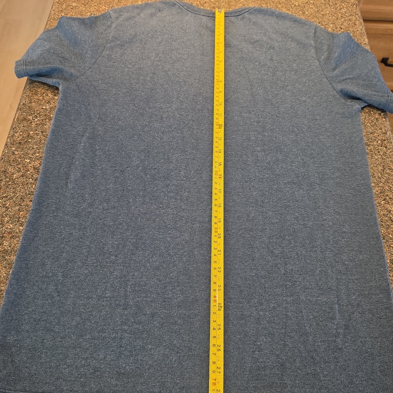 TAYLOR STITCH Heather Blue Short Sleeve Pocket Shirt Sz 42 (L) Heavy Cotton EUC