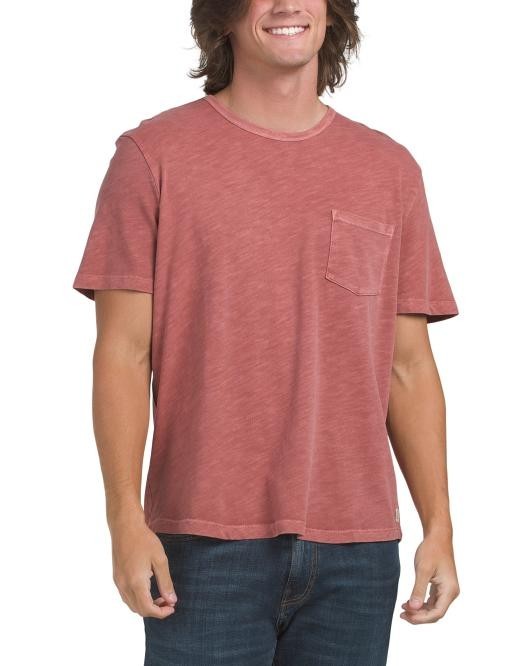 Marine Layer Vintage Heavy Slub Pocket Tee Marsala Men’s T Shirt Large
