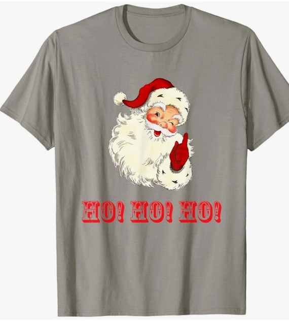 Santa Claus, Santa Vintage, Retro Graphic Ho! Ho! Ho! T-Shirt NEW!
