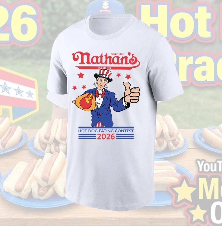 HOT , Nathan’s Famous Hot Dog Eating Contest Fourth of July 2026 For Fans TSHIRT
