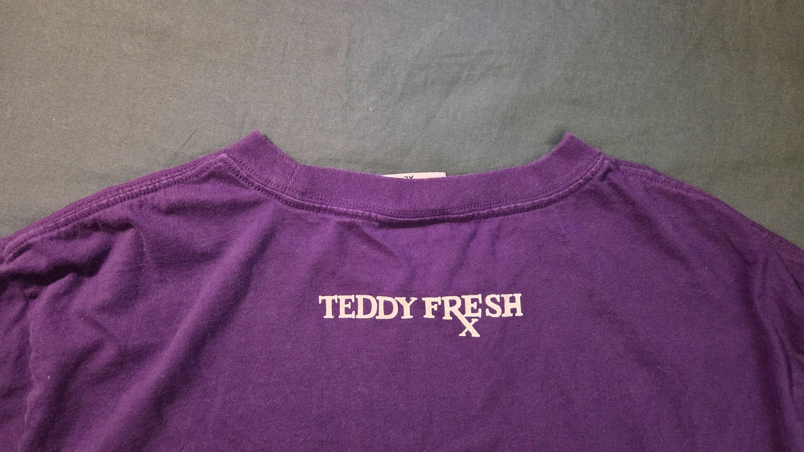 TEDDY FRESH Always Late PURPLE T Shirt XL Long sleeve Lots of Graphics COOL