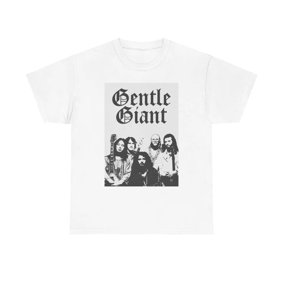 Gentle Giant Graphic T Shirt Vintage Rock Band Unisex Heavy Cotton Tee