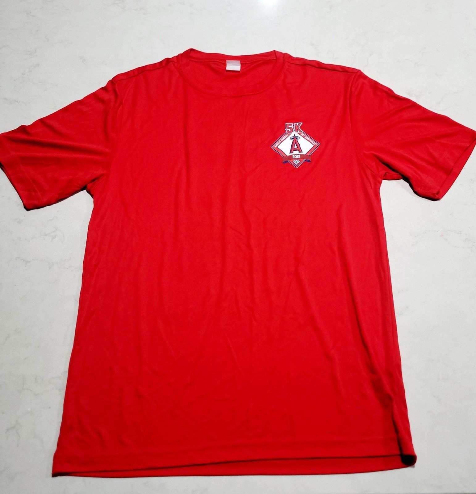 Angels Baseball 5K 2021 Marathon Running Active Gym Shirt Size Unisex Small NWOT