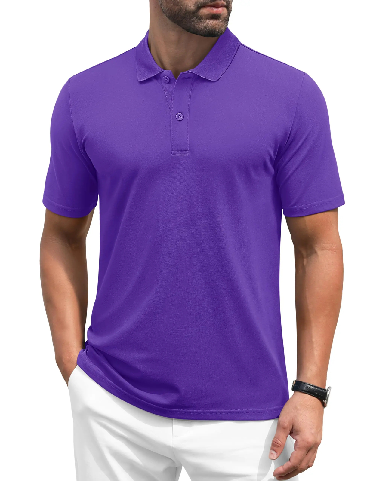 Mens Polo Shirt Short Sleeve Breathable Sports T-Shirt Summer Casual Top
