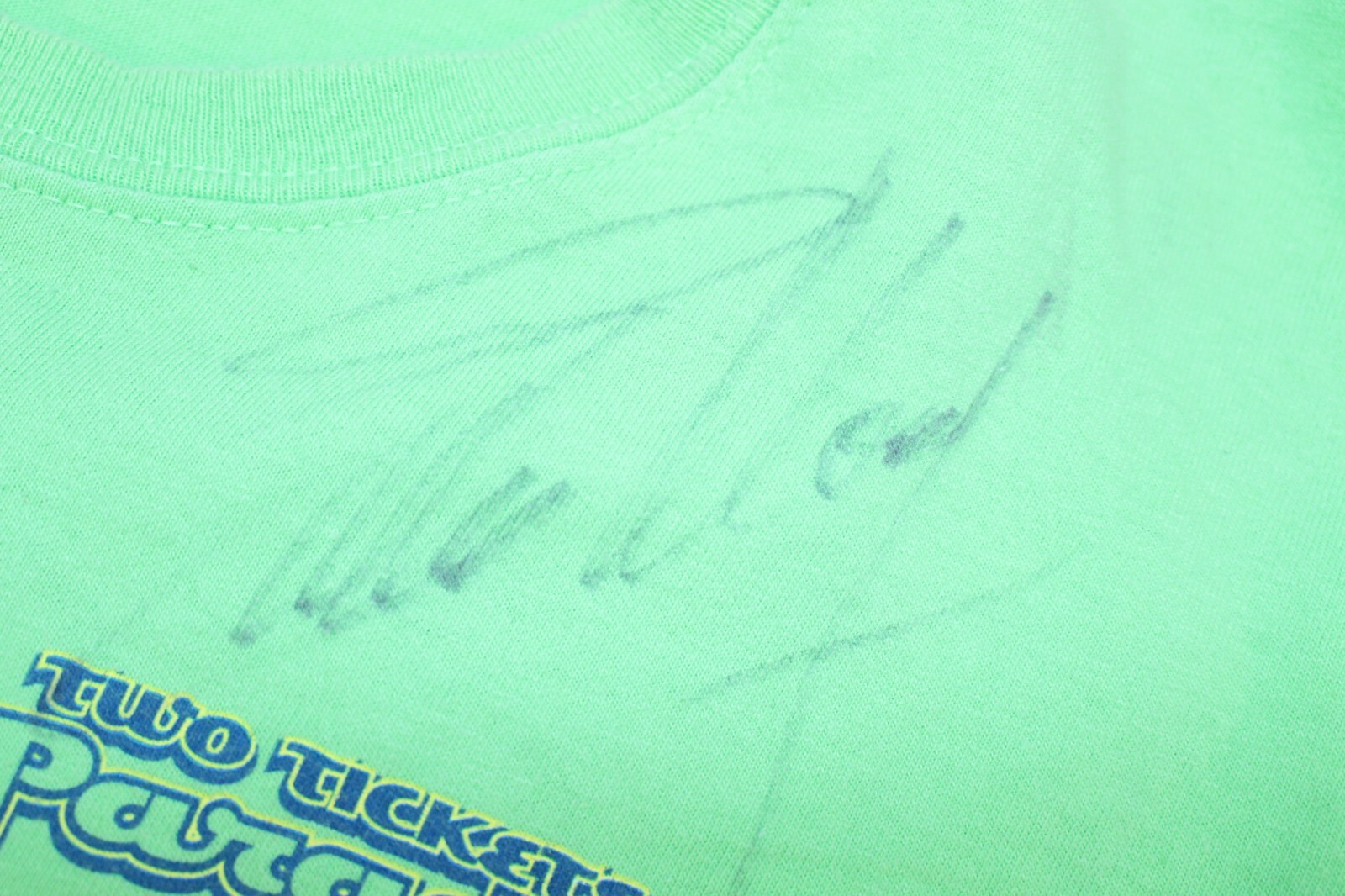 VTG Eddie Money Autograph Tour T-Shirt Tee 2XL Signature Band Auto Paradise Two