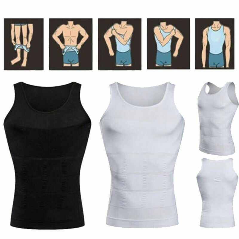 Men’s Compression Body Shaper Sports Vest Slimming Shirt Simple Classic Tank Tee
