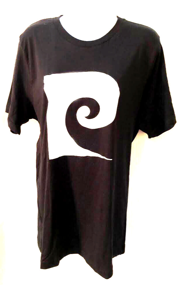 Rare Unisex Canvas Black +White Pierre Cardin logo tshirt Brooklyn Museum M