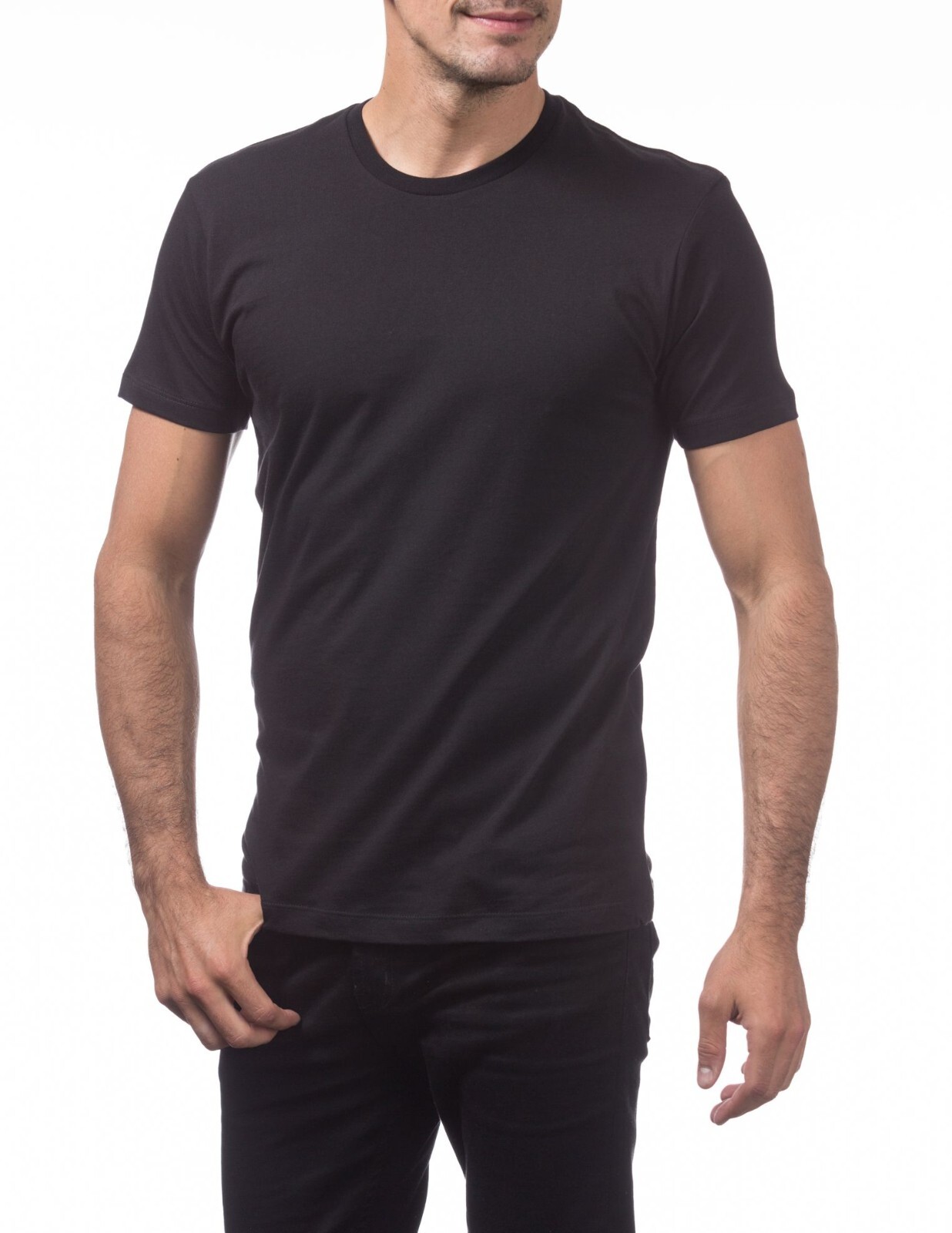 PRO CLUB MENS LIGHTWEIGHT T SHIRTS 5 X-Large BLK WHITE