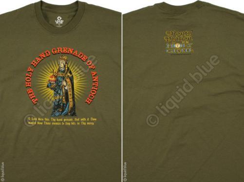 MONTY PYTHON-HOLY HAND GRENADE-of Antioch-2 Side T-SHIRT M-L-XL-XXL-3X Cleese