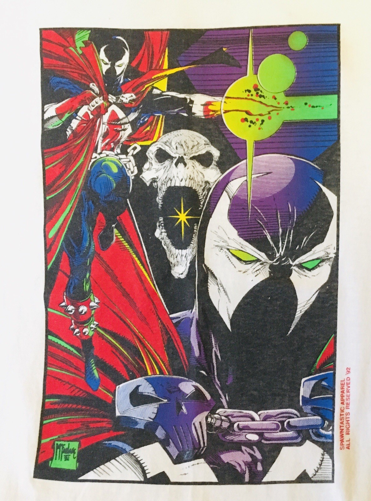 🔥Todd McFarlane Spawn SUPER RARE 1992 Vintage T-Shirt (L) Pre-owned!🔥
