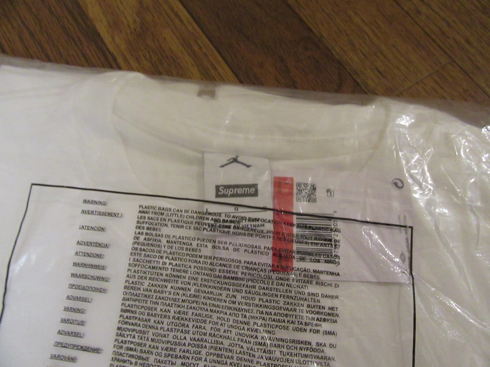 Supreme Jordan Biggie S/S Top Size Large White FW24 Supreme New York 2024 New