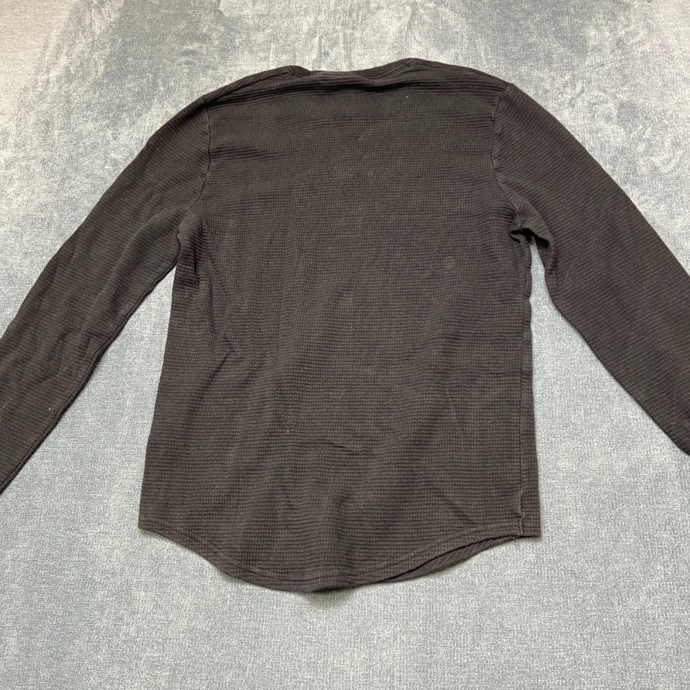 Hollister Must Have Collection French Terry Shirt Mens Medium Black Round Hem