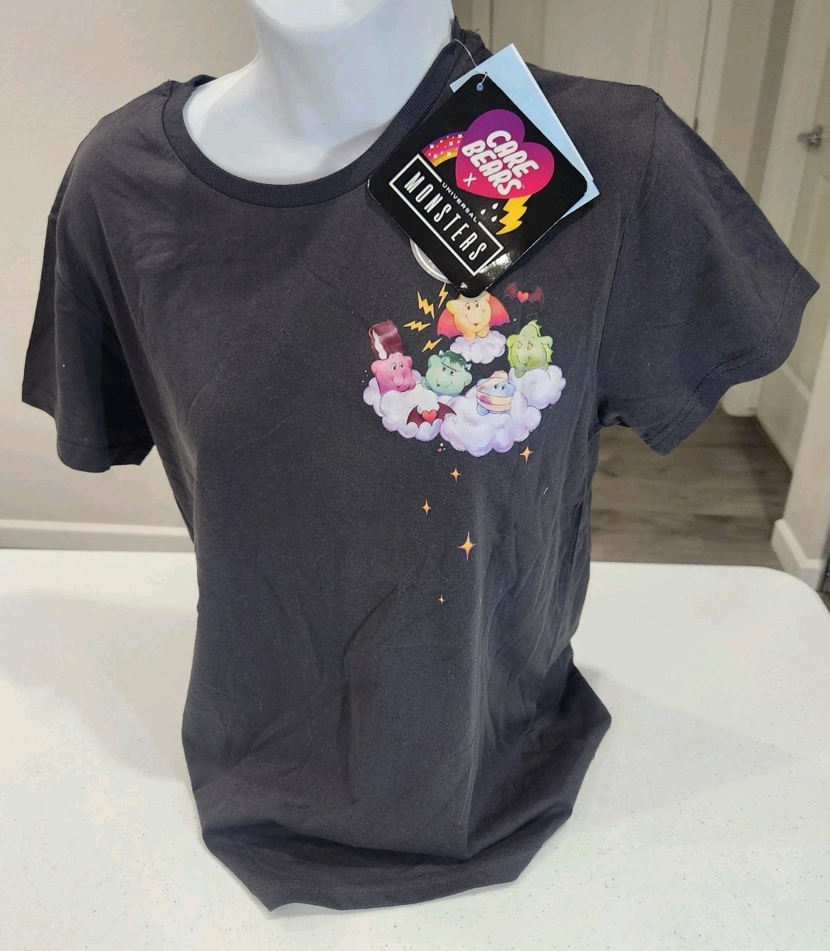 NEW Care Bears X Universal Monsters T-Shirt Men’s Size XS Halloween Graphic Tee