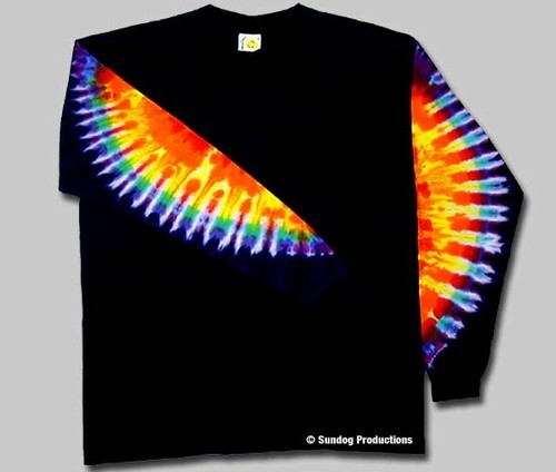 Tie Dye long sleeve shirt size XL – Only the sleeves are tie dyed- Gorgeous Dyes