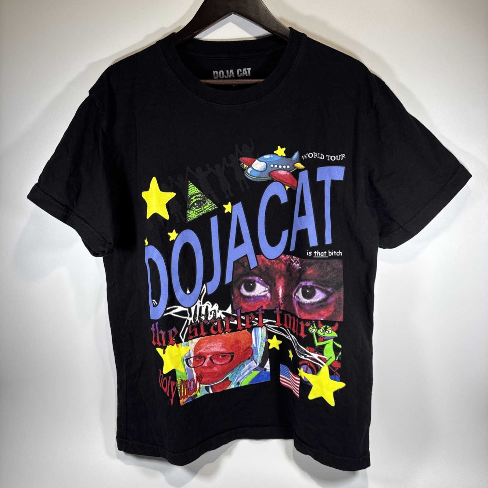 Doja Cat Scarlet Tour USA Black Graphic T Shirt Size L Made in USA