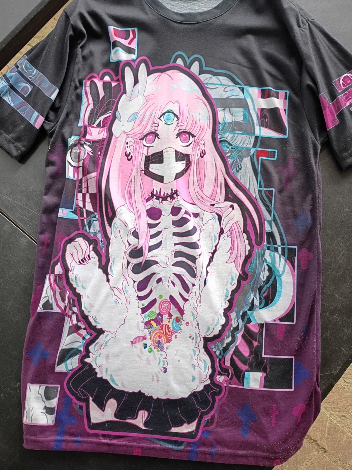 Huge Lot of 16 Anime Graphic T-Shirt Hoodie Bundle Mixed Manga Japanimation