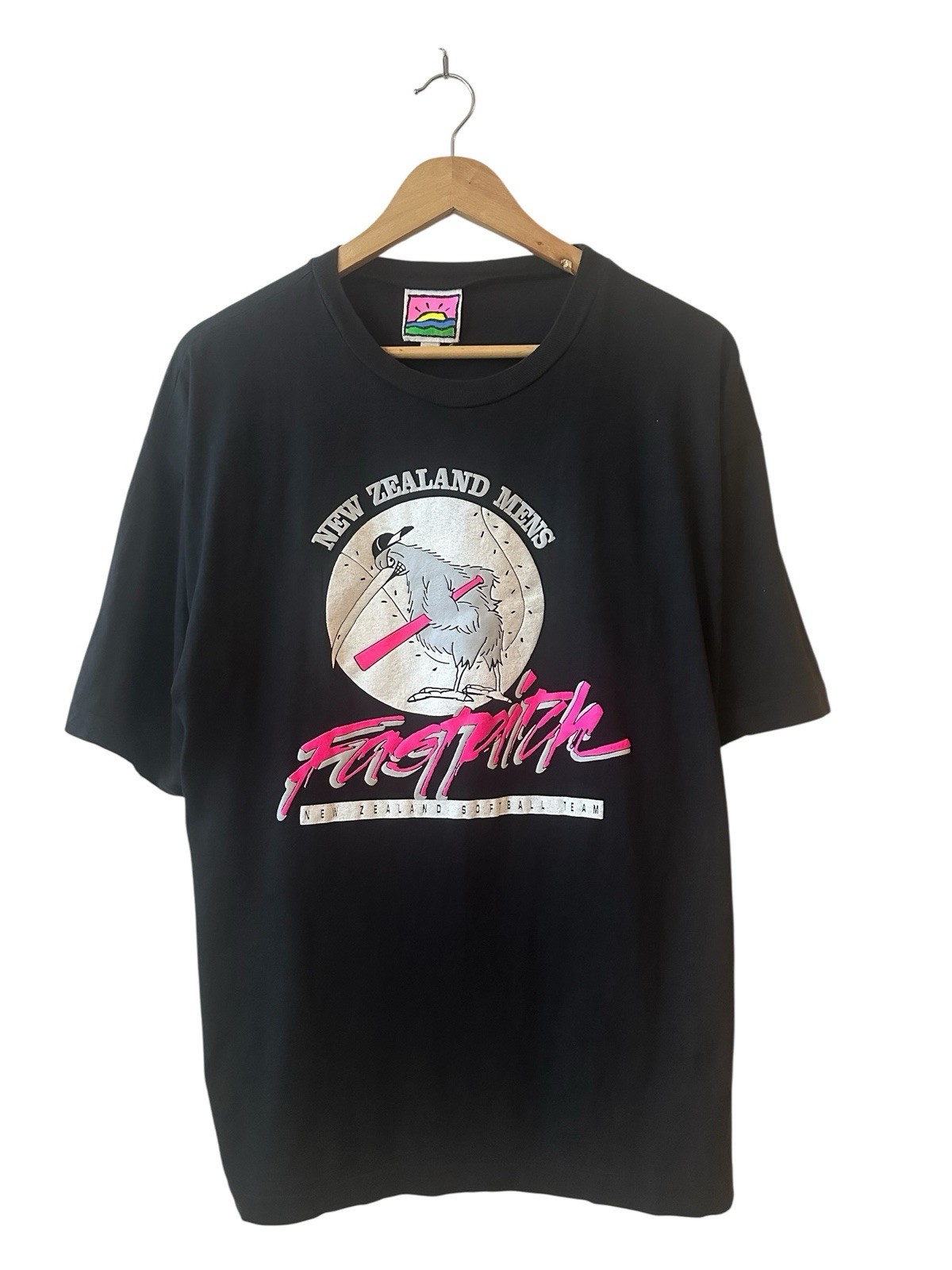 Vintage New Zealand Fast Pitch Softball Team T Shirt Men’s Large 90’s Kiwi