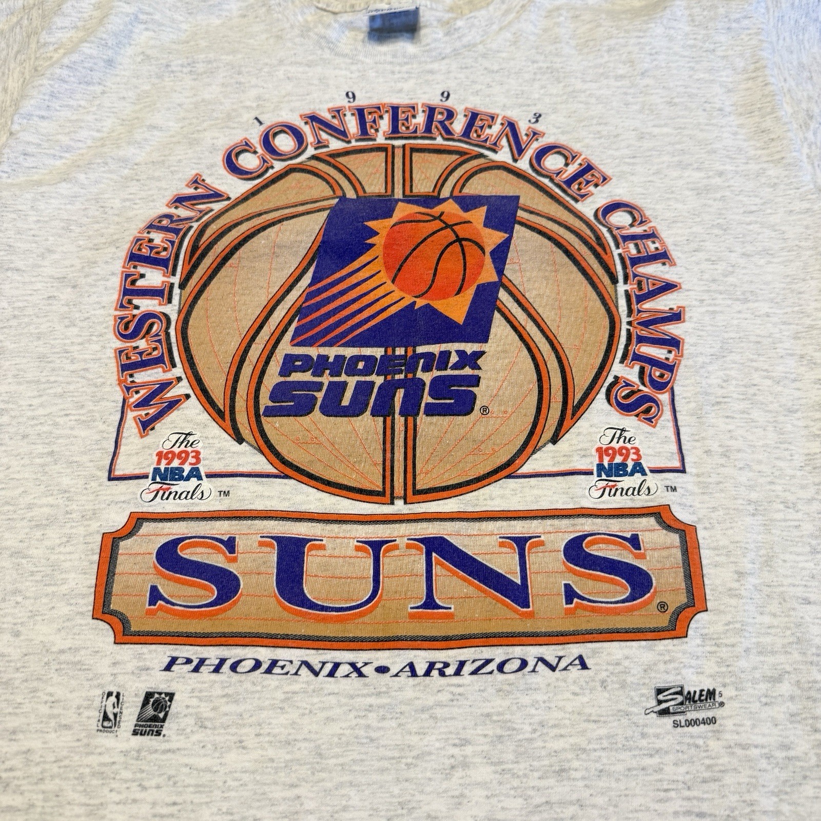 Vintage 90s Phoenix Suns Champions Salem Sportswear T Shirt Mens Large L USA