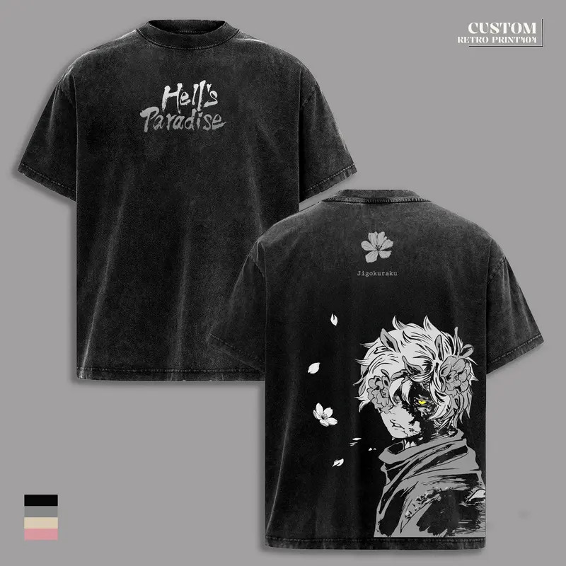 Gabimaru Sagiri Anime Tee Jigokuraku Hell’s Paradise Vintage Oversized Shirt