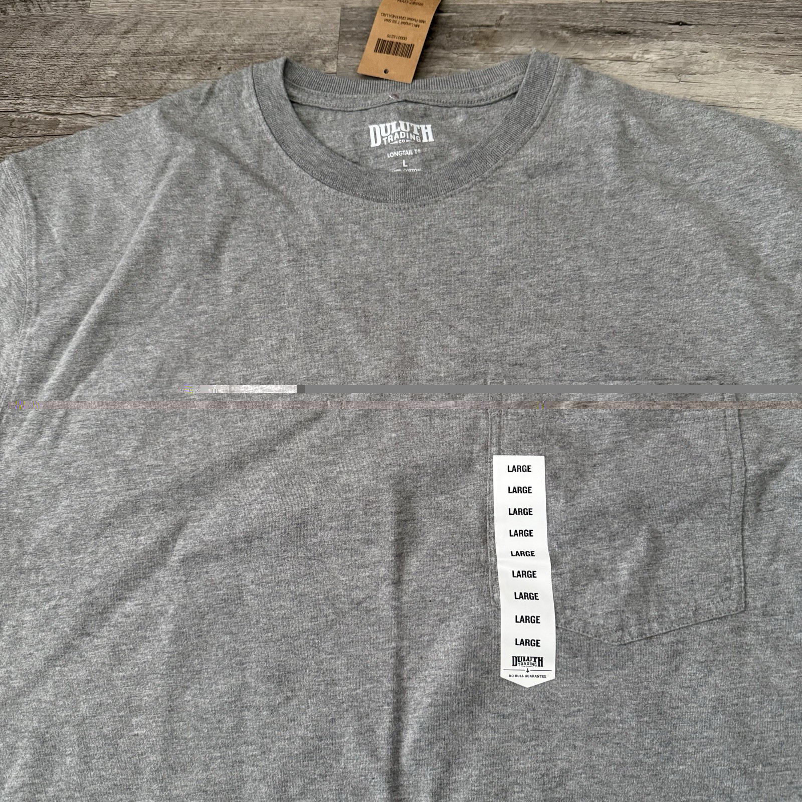 Duluth Trading Longtail Pocket T-Shirt Mens L Standard Fit Short Sleeve Tee NEW