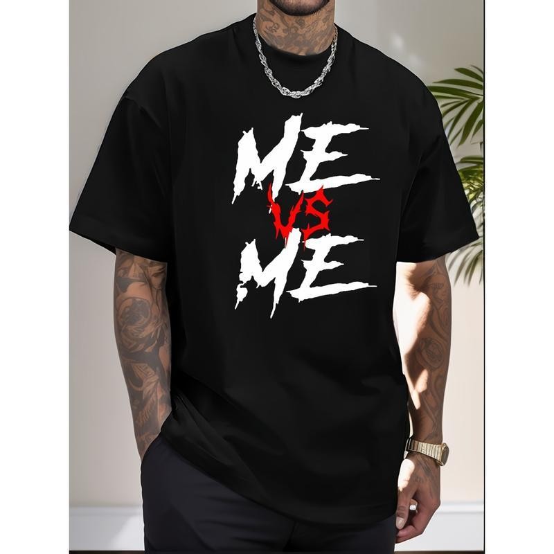 Casual Short Sleeve T-Shirt For Summer ME Print Tee Shirt Tees