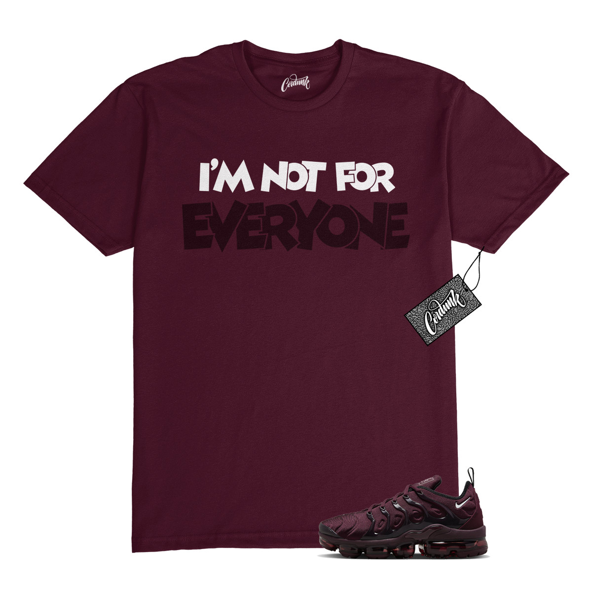 VaporMax Night Maroon Burgundy Cedar White Black Plus Air T Shirt Match N4E