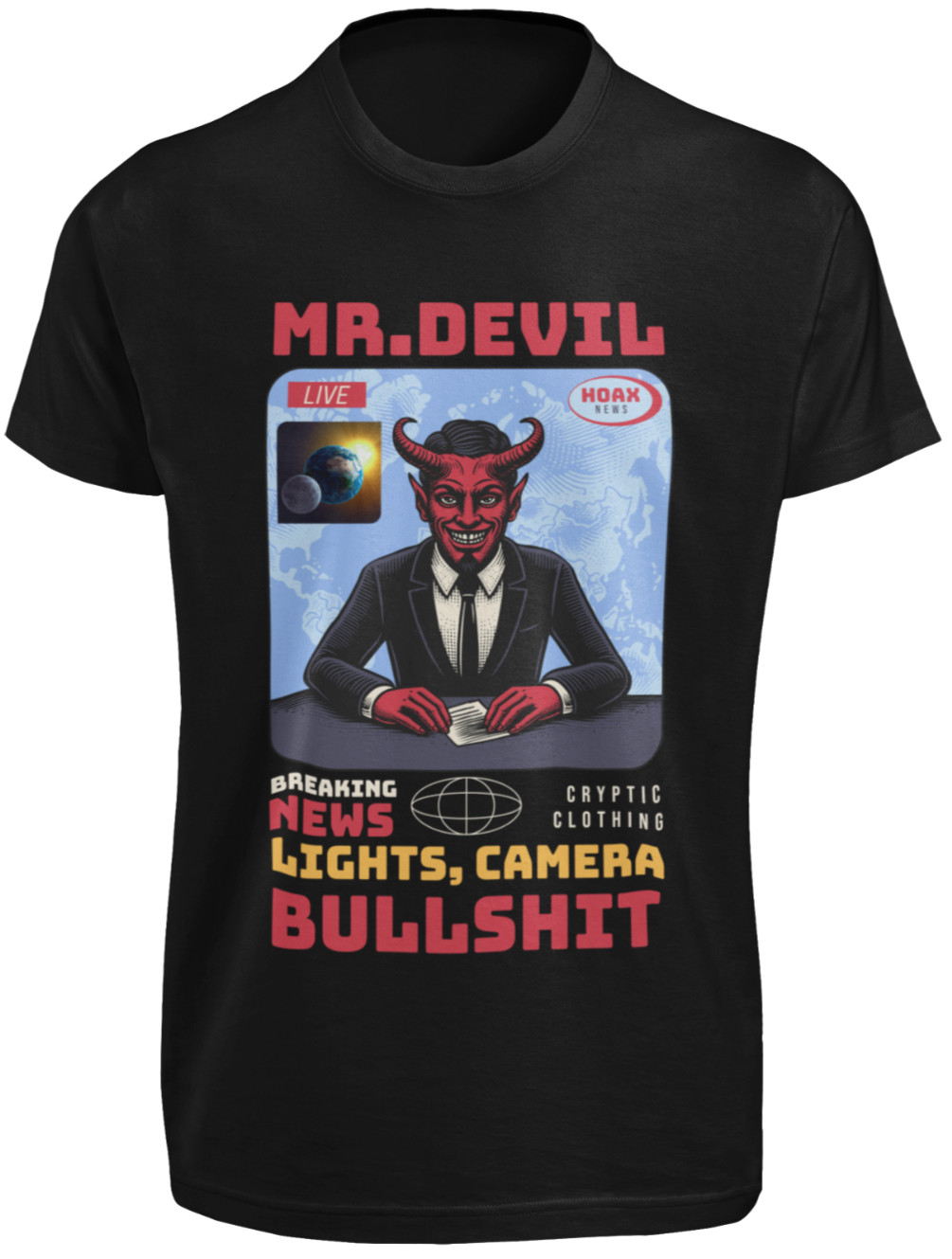 Lights Camera Bullshit T-SHIRT Misinformation TV Manipulation Anti Censorship