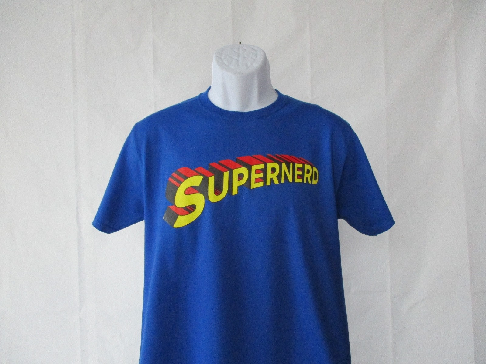 Super Nerd Comic – Superhero in 3D Blue T-Shirt – Men’s Sizes S – 3XL NEW