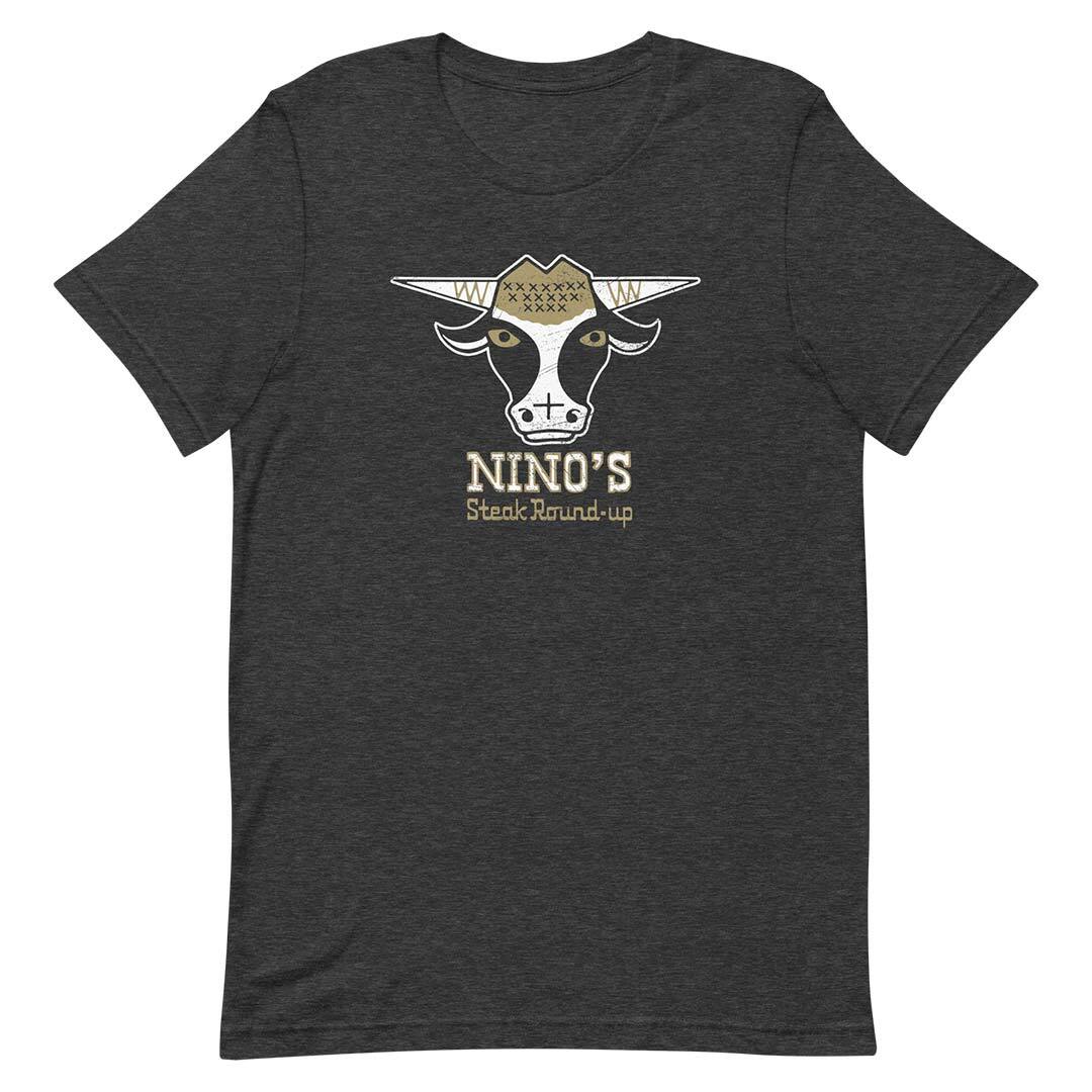 Nino’s Steak Round-Up Unisex Retro T-shirt – Bygone Brand Tees