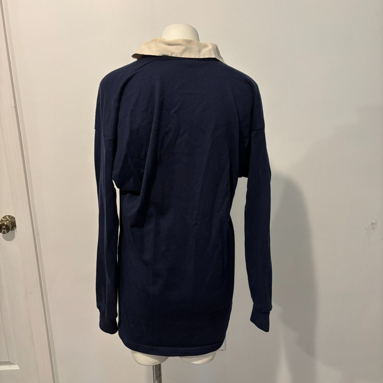Vintage Canterbury of New Zealand Made in South Africa Navy Blue Rugby Shirt