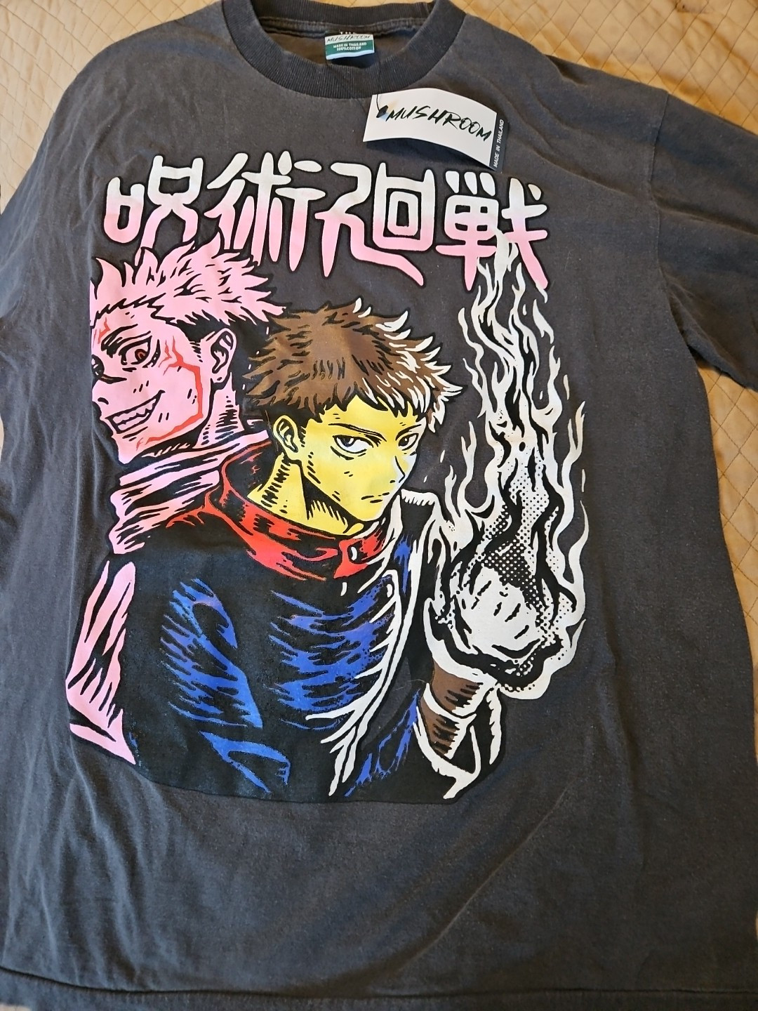 NWT Jujutsu Kaisen Anime Yuji Itadori Men’s t-shirt size Large The Mushroom- A4