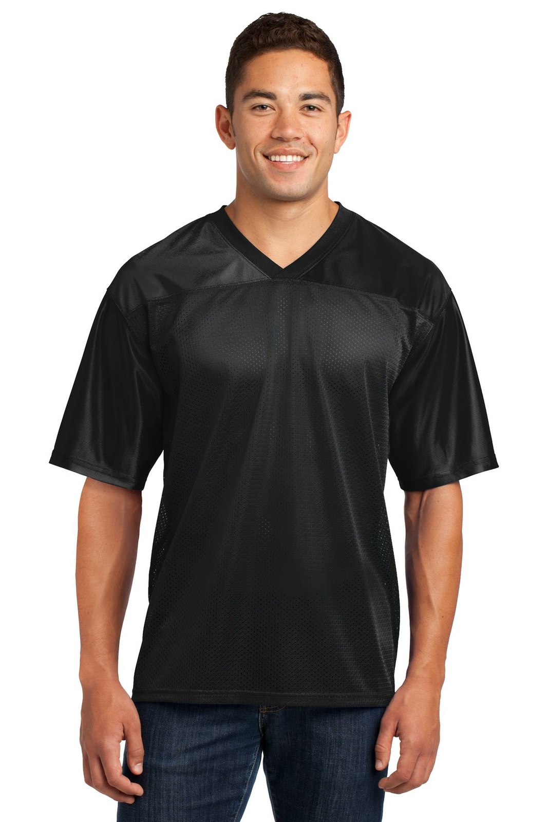 Sport-Tek Mens Short Sleeve PosiCharge Replica V-Neck Jersey ST307