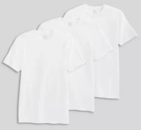Jockey Generation Men’s Stay New Cotton 3pk Crew Neck T-Shirt – White, Medium