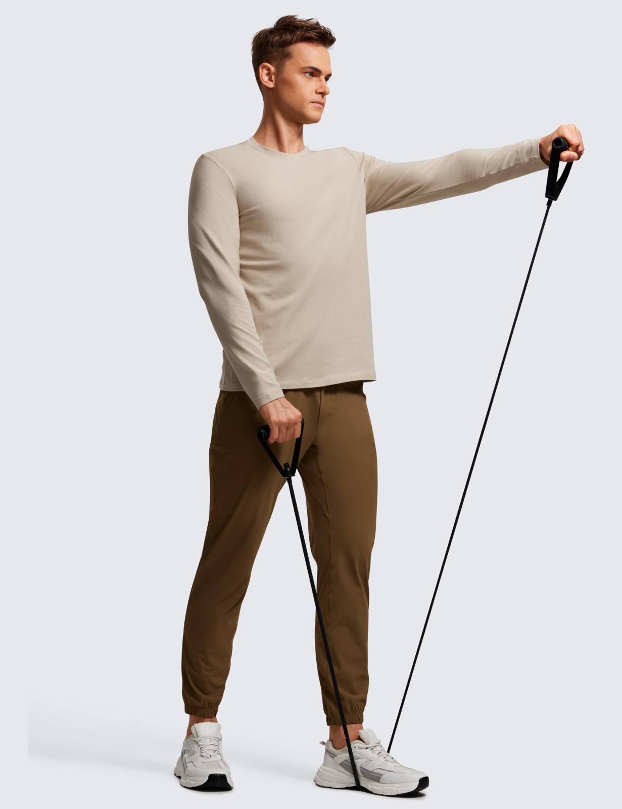 Pima Cotton Long Sleee Shirts for Men – Casual Crewneck T-Shirts Breathable W…