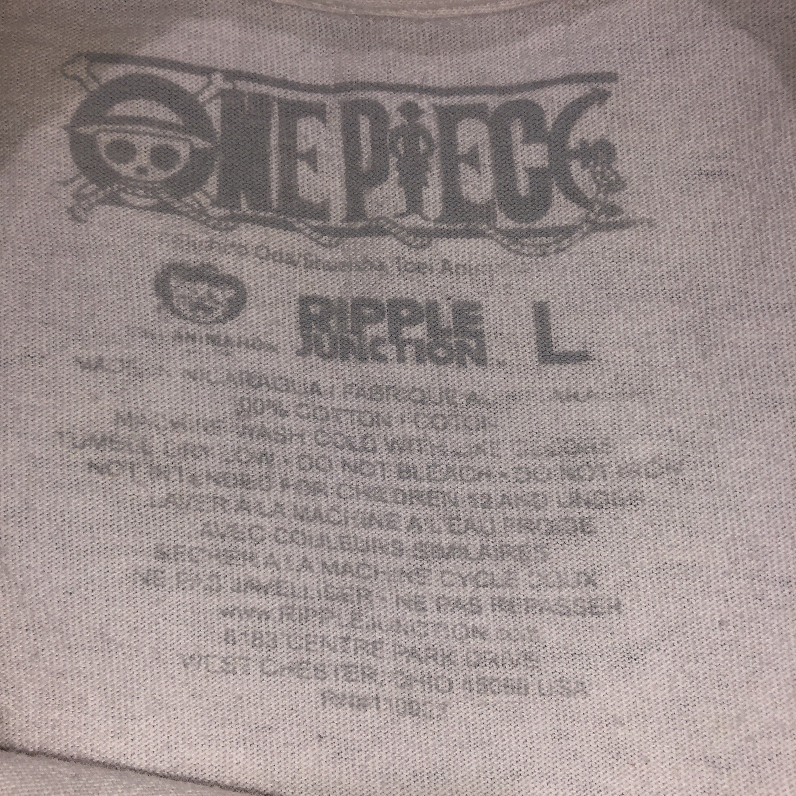 Anime One Piece Shirt Size Large Luffy Netflix Animation