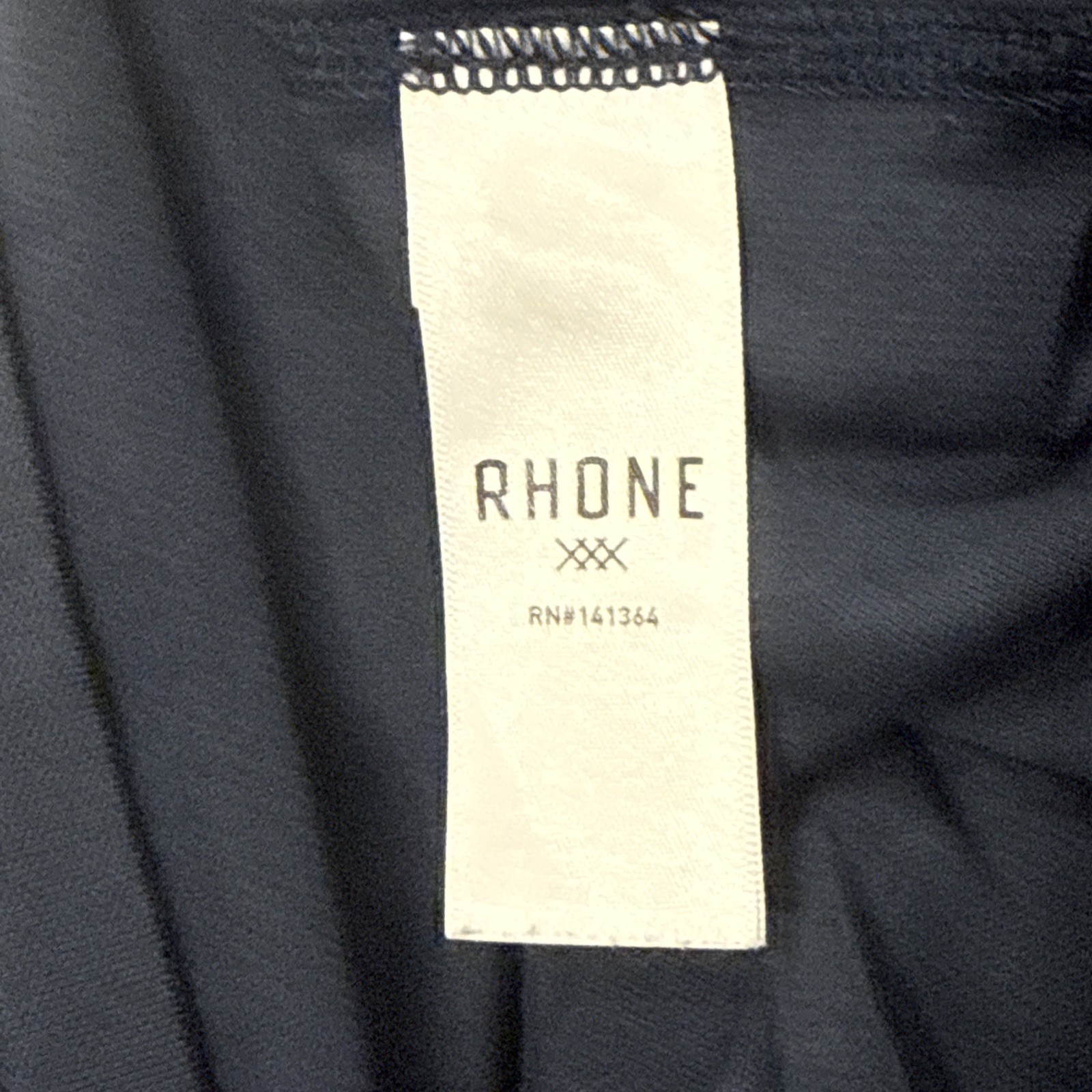 Rhone Shirt Men’s Large Blue 3 Button Crewneck Performance Stretch