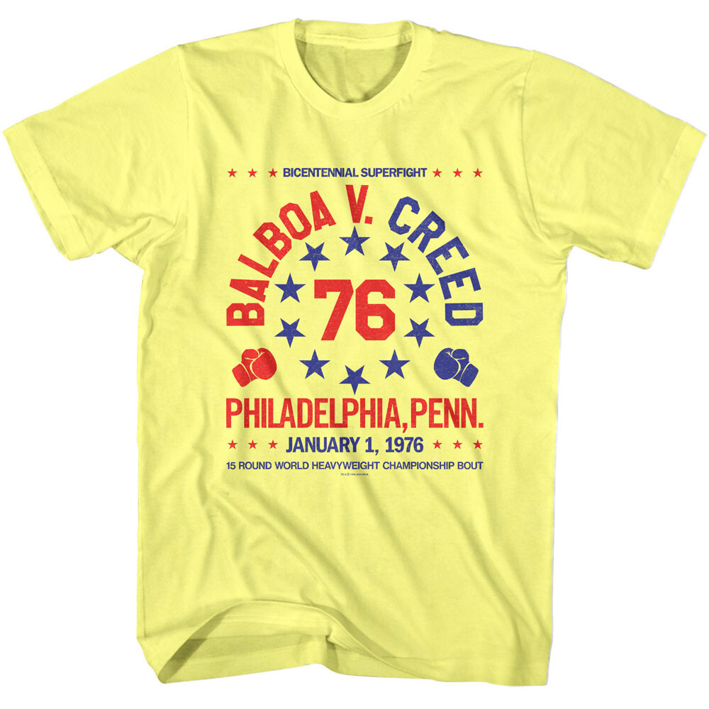Rocky Movie Bicentennial Superfight Balboa V Creed 15 Round 1976 Men’s T Shirt