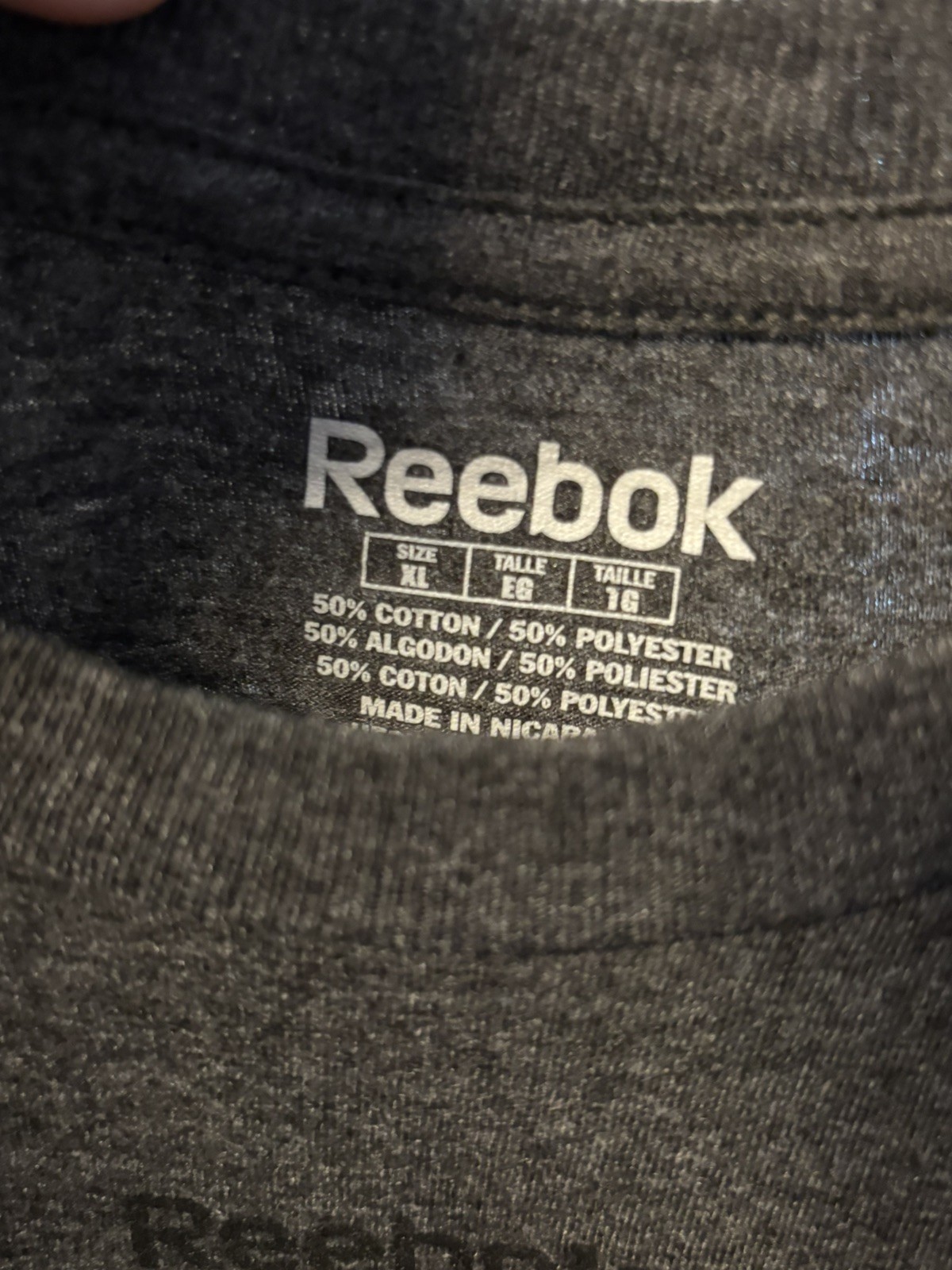 Reebok Chicago Blackhawks NHL Stanley Cup Champions 2015 Mens XL Grey T-Shirt