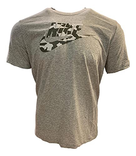 Nike Men’s Icon Futura Tee Grey Camo Sz Medium DR0556-063