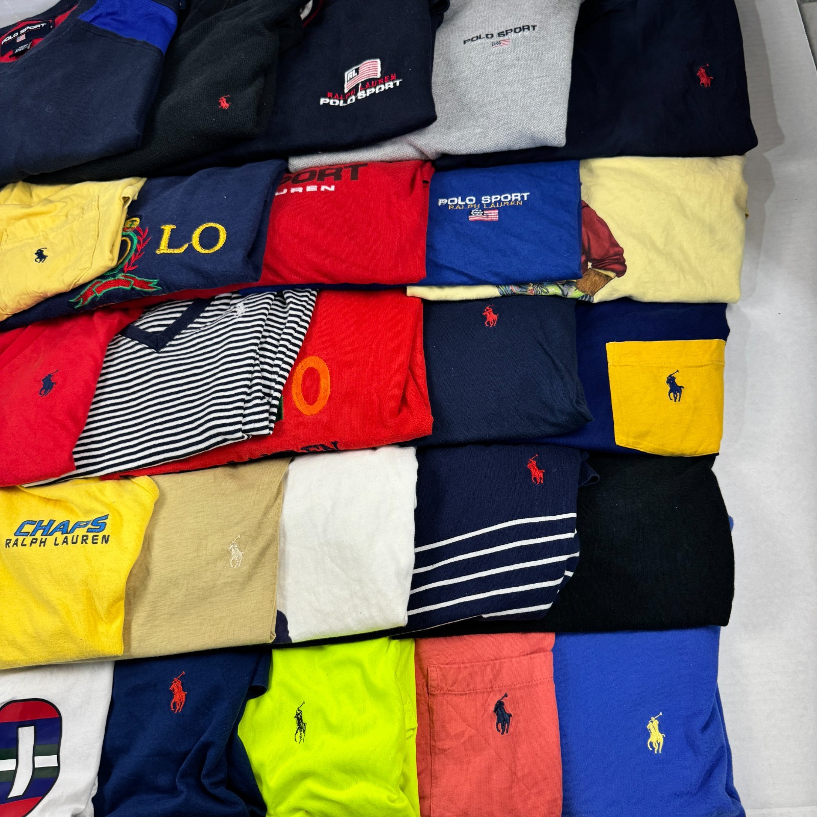 Wholesale Lot of 25 Ralph Lauren Men’s T-Shirts (Assorted Sizes)