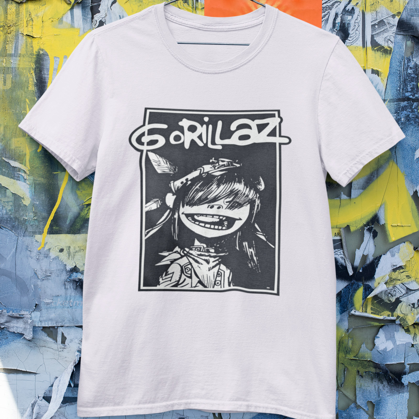 Gorillaz Style Graphic T Shirt Black Alternative Music Art Tee Unisex