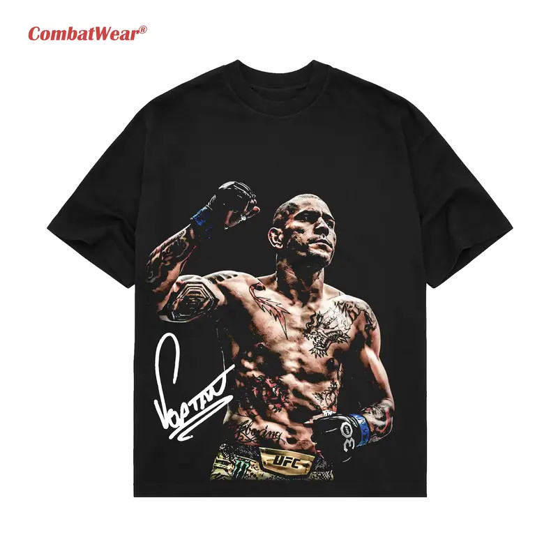 CombatWear Retro MMA Fighter Graphic Tee Vintage Combat Sports Streetwear Shirt