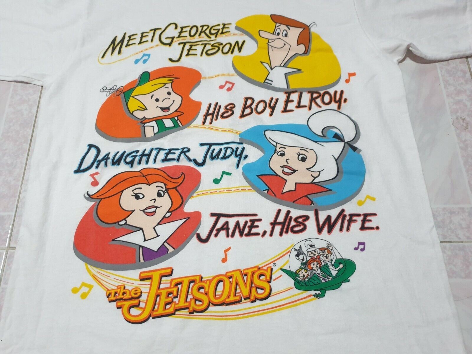 The Jetsons Family Tee Shirt Short Sleeve White Unisex S-5XL EM0806