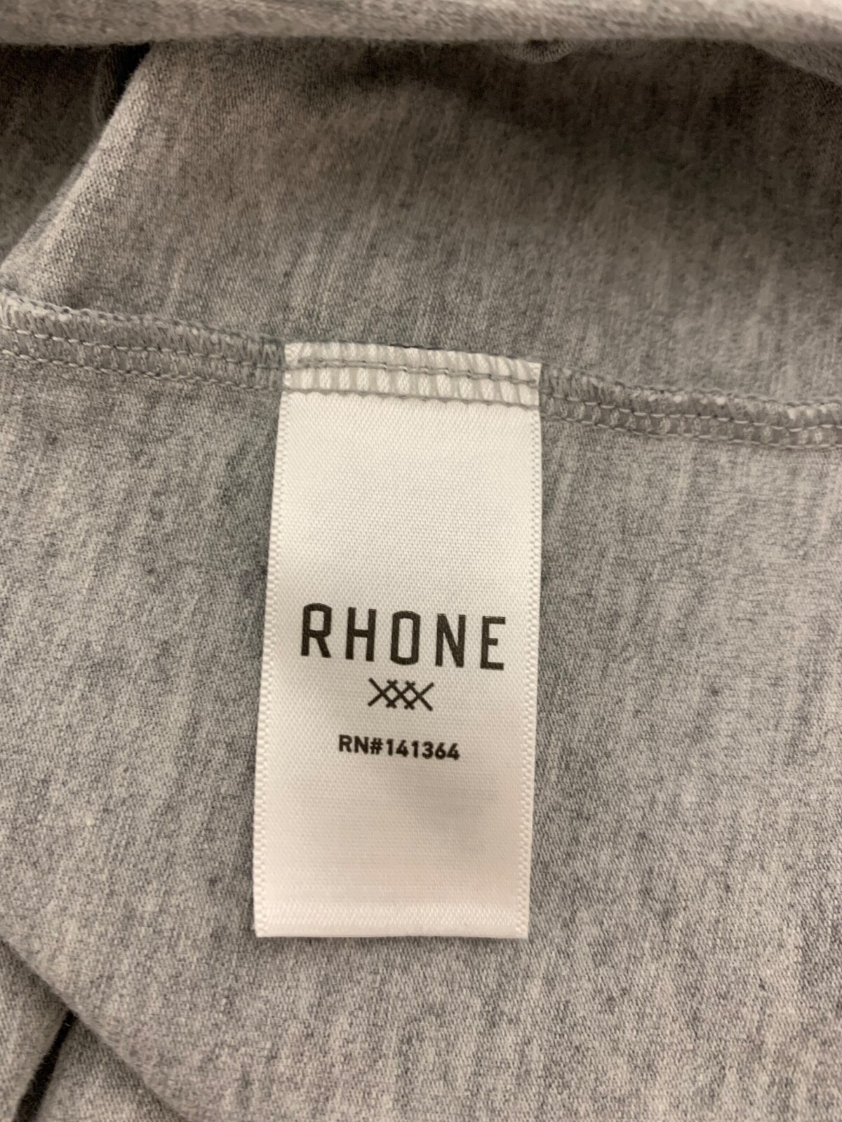 Rhone Men Size L Element Gray Short Sleeve Pima Cotton Blend Shirt 100309