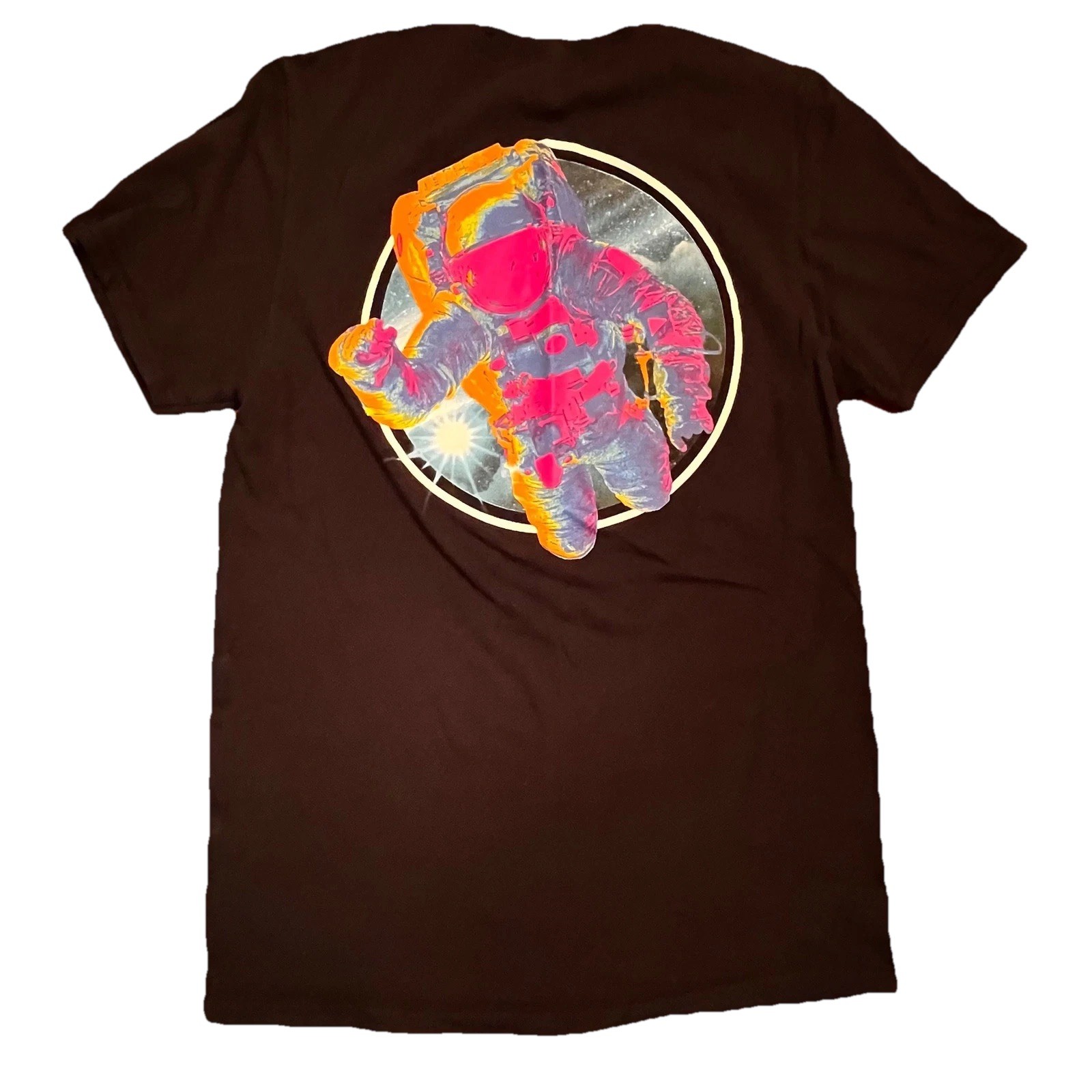 NASA Astronaut Graphic T Shirt Black Short Sleeve Crew Neck Size M Hyper Space