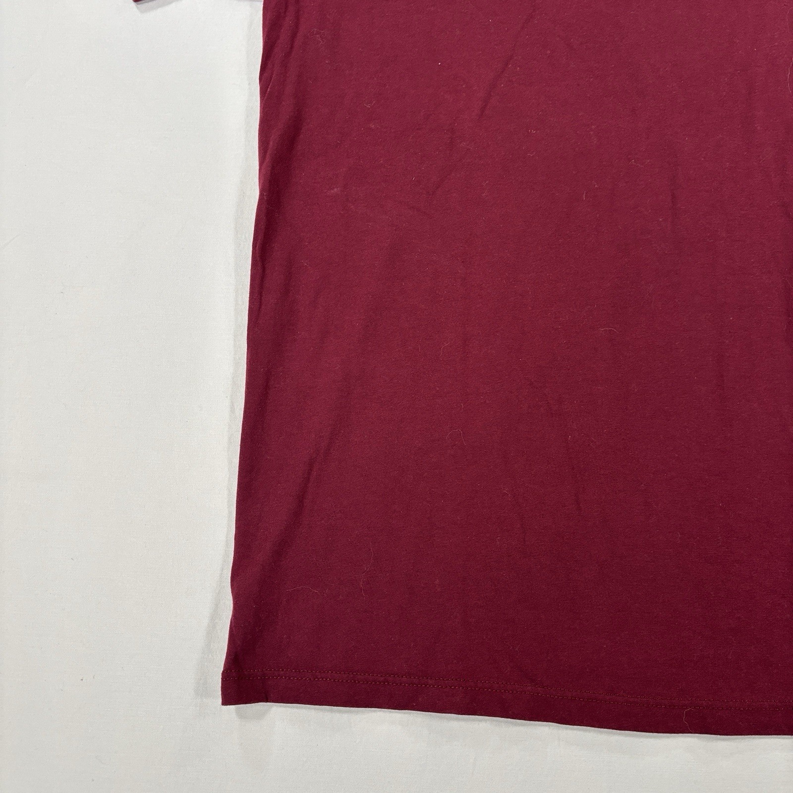 Vintage Russell Athletic Blank Plain T-Shirt Maroon Mens Large 90’s Made In USA