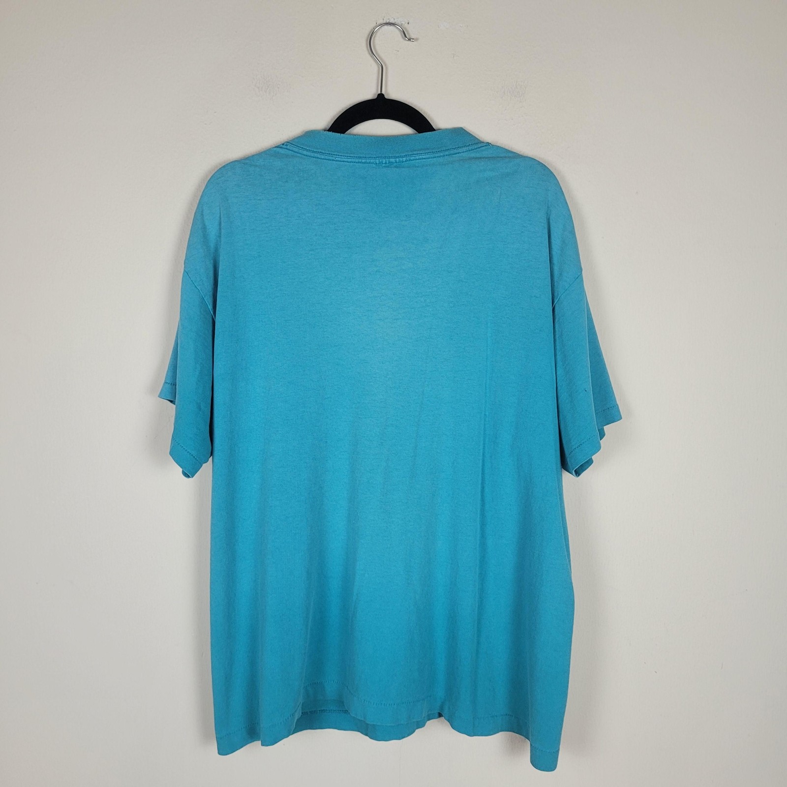 Vintage Levi’s T-Shirt Large Blue Teal Single Stitch Take A Number 501 1993 USA