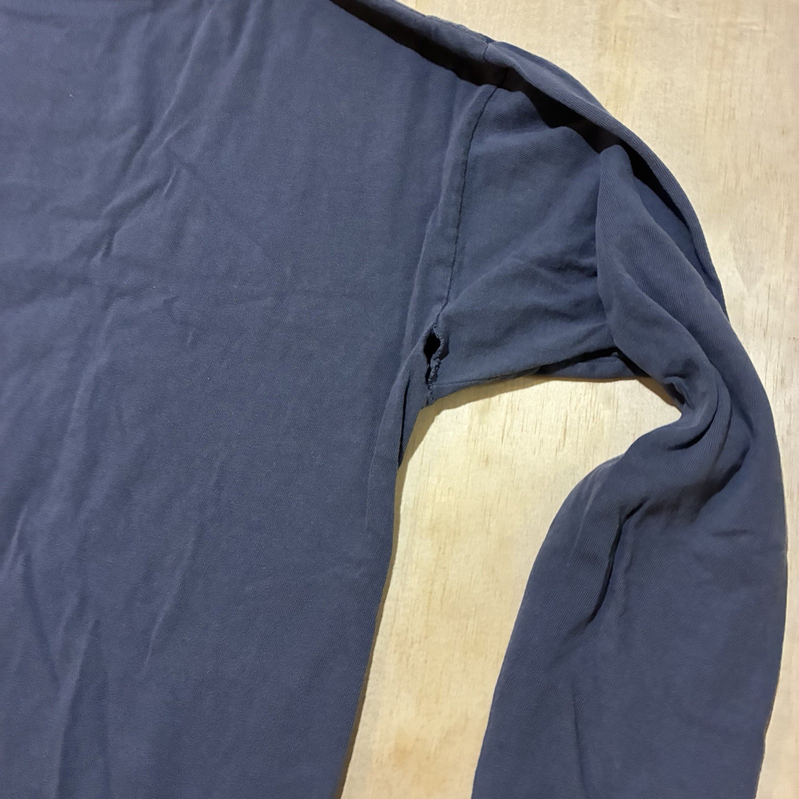 VTG 90s Guess Jeans USA Spellout Long Sleeve T-Shirt XL Navy Made in USA