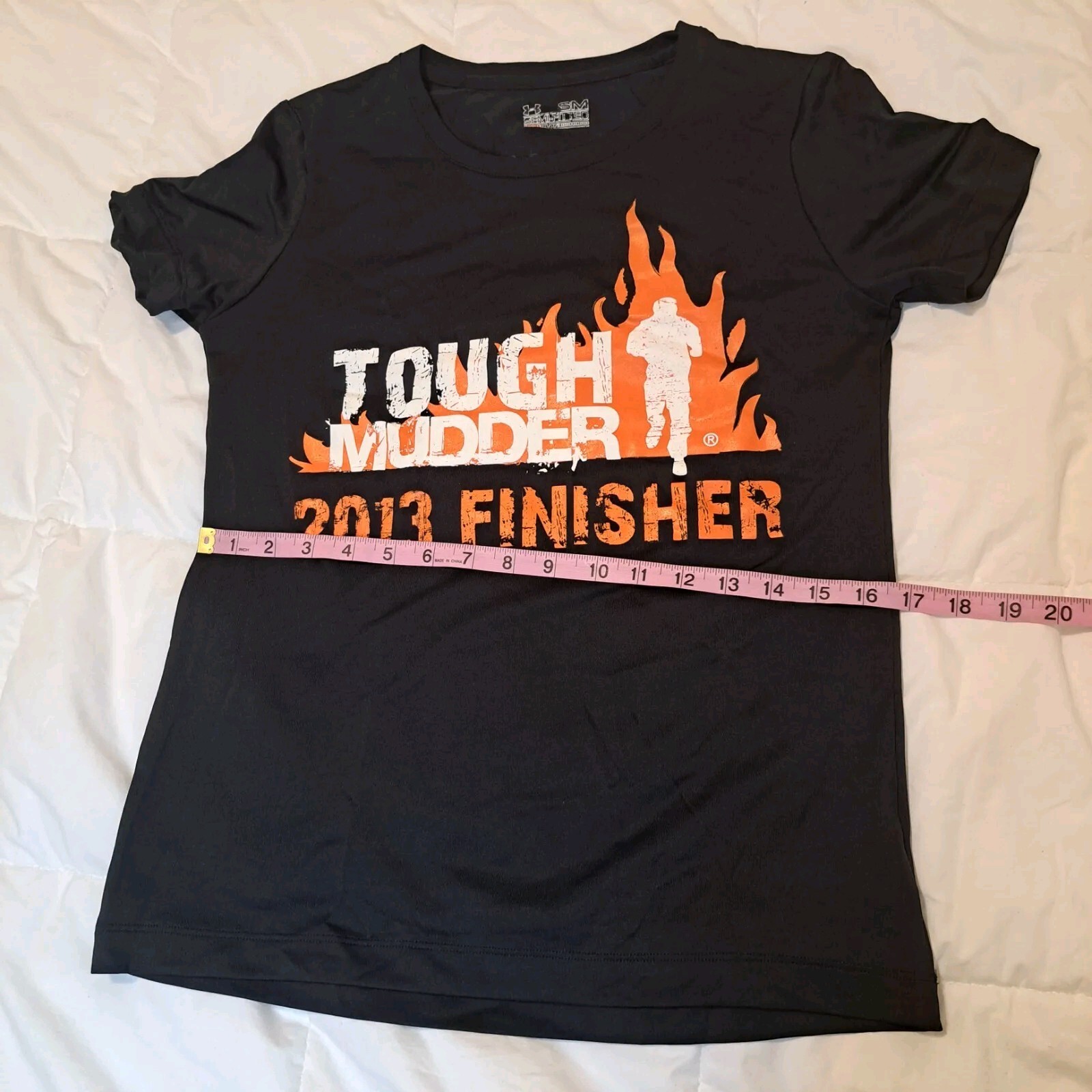 Under Armour Tough Mudder 2013 Finisher Heat Gear Black Size Small Semi Fitted