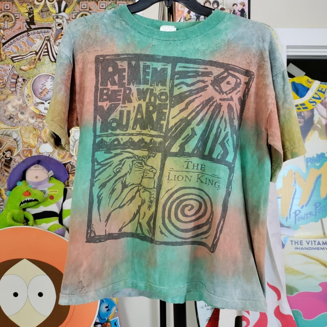 Lion King Vtg Tee 90s Size Medium A6ed Multi Colored Tie Dye